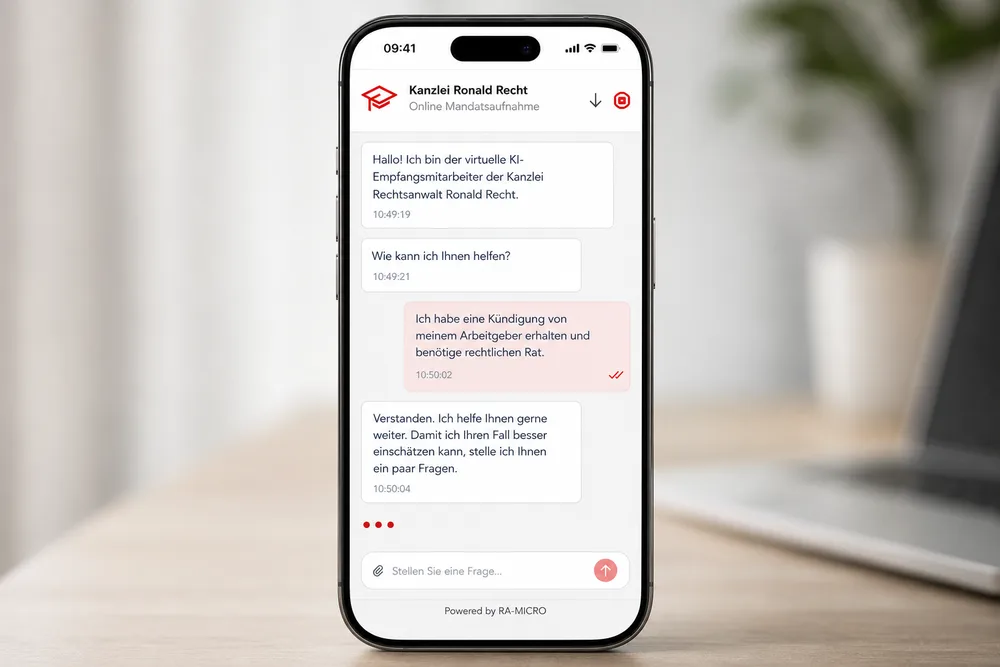 Mandat Scout: Online-Mandatsaufnahme per Chat auf dem Smartphone
